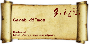 Garab Ámos névjegykártya